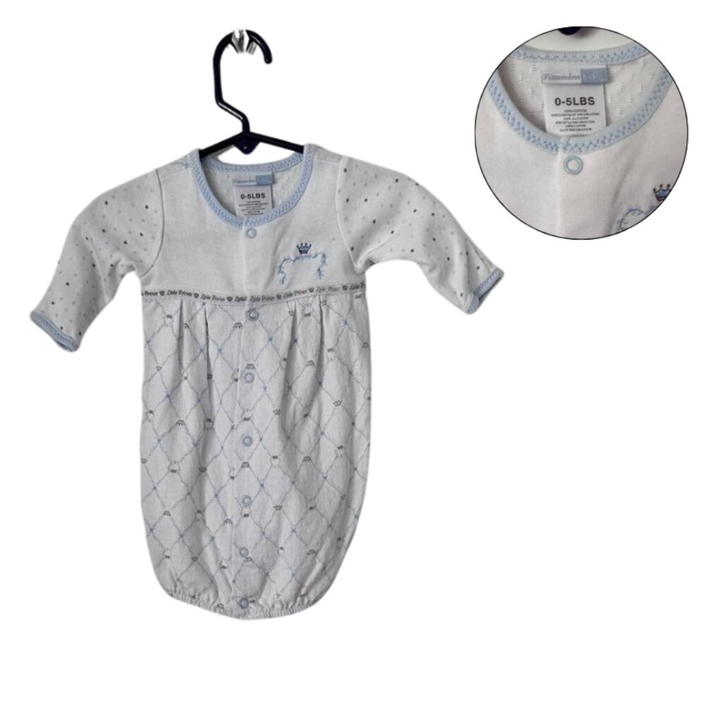 Vitamins Baby Little Prince Sleep Gown 0-5 lbs